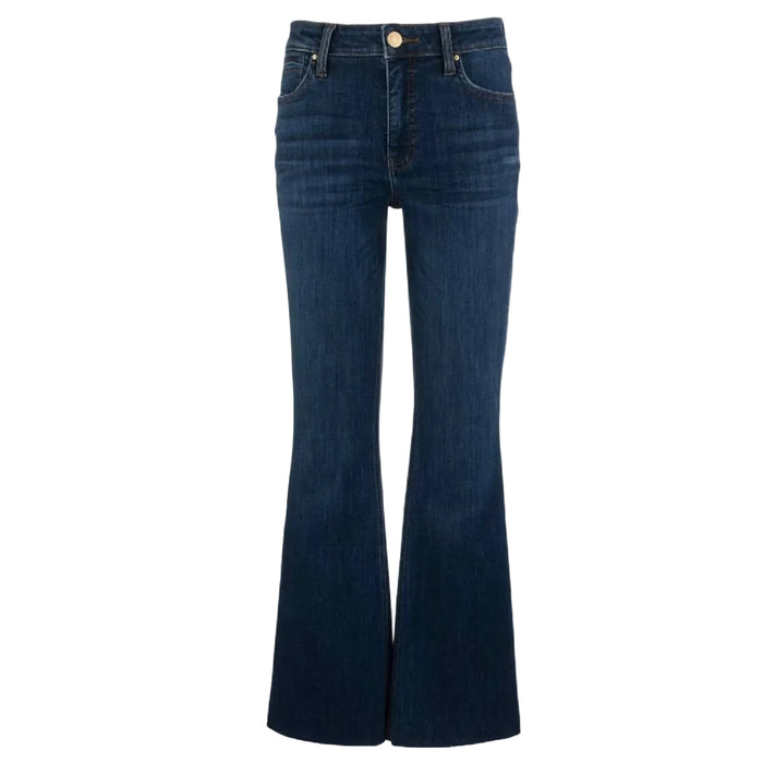 Kut Stella High Rise Fab Ab Flare Raw Hem Jean