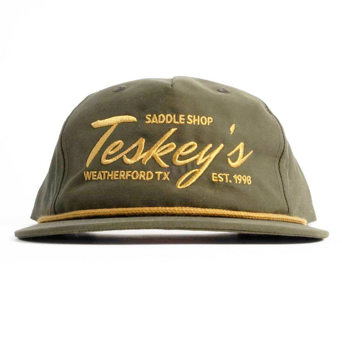 Teskey's Embroidery Rope Cap - Loden/Gold