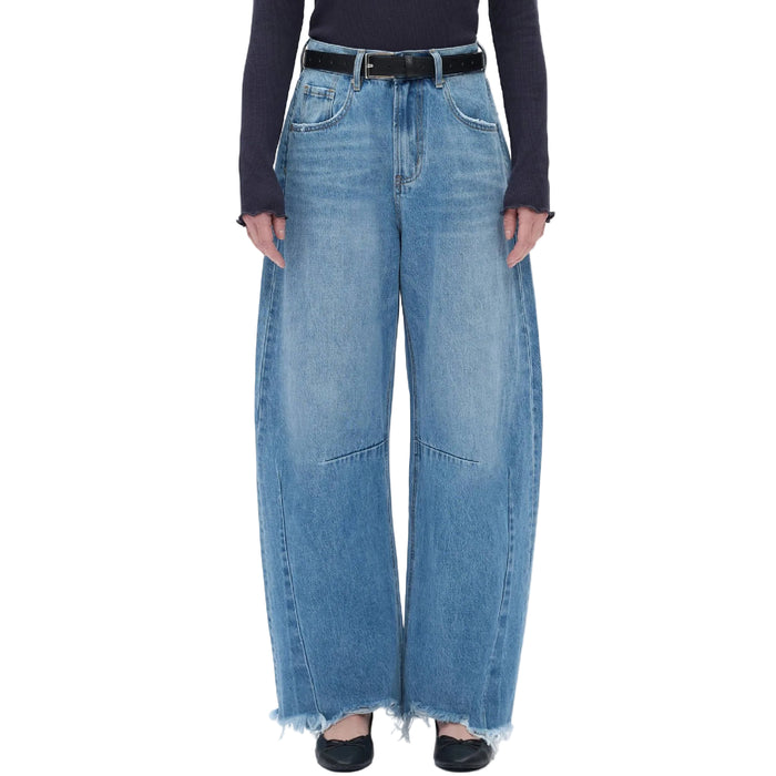 Bayeas High Rise Barrel Leg Jean