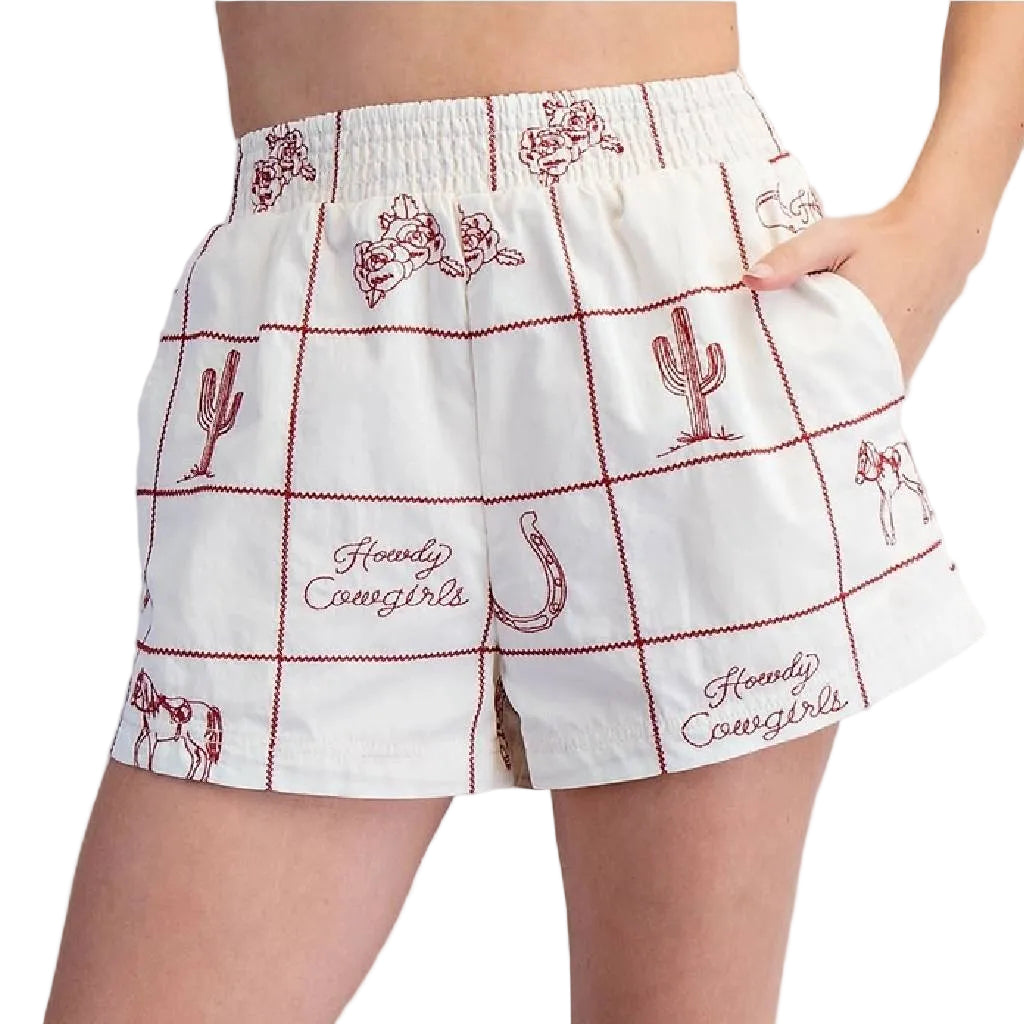 Western Print Shorts WOMEN - Clothing - Shorts Peace Love Line