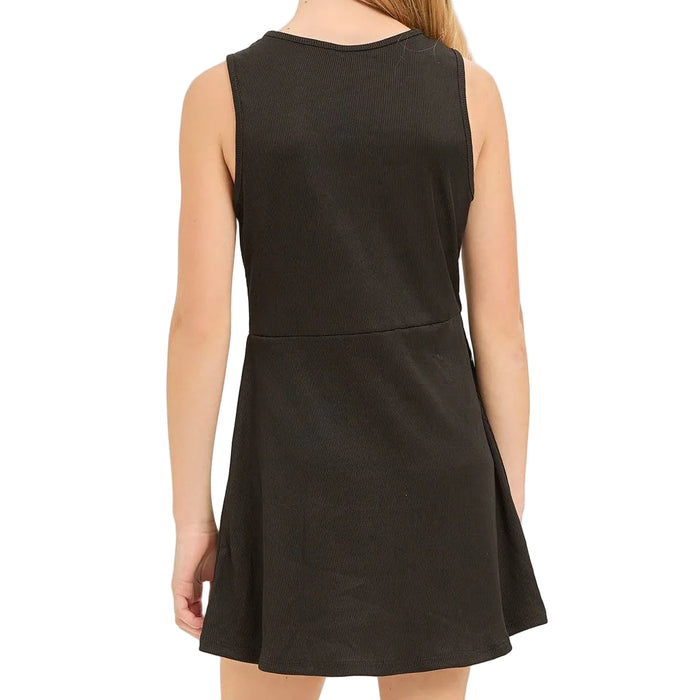 Girl's Black Tennis Dress Biker Shorts Set