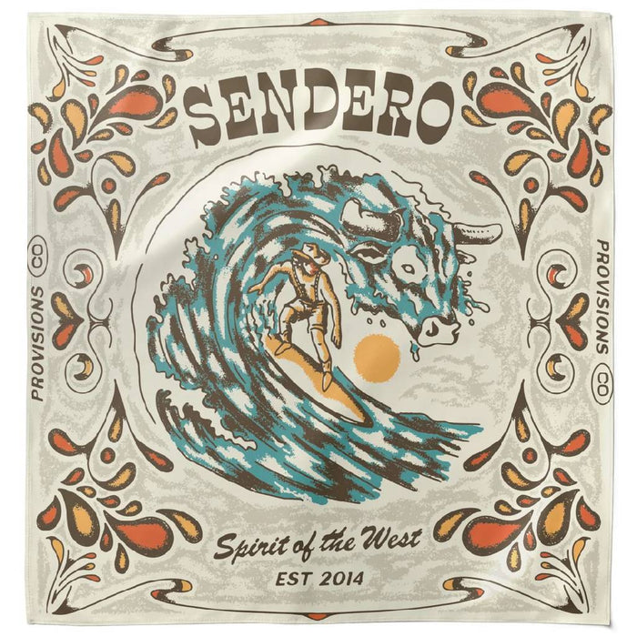Sendero Provisions Buckaroo Blues Cream Bandana
