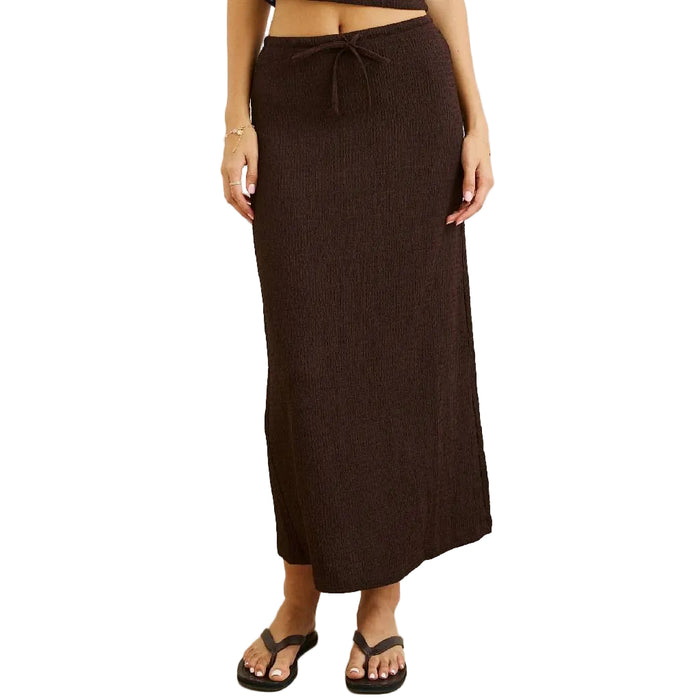 Indie Chocolate Maxi Skirt
