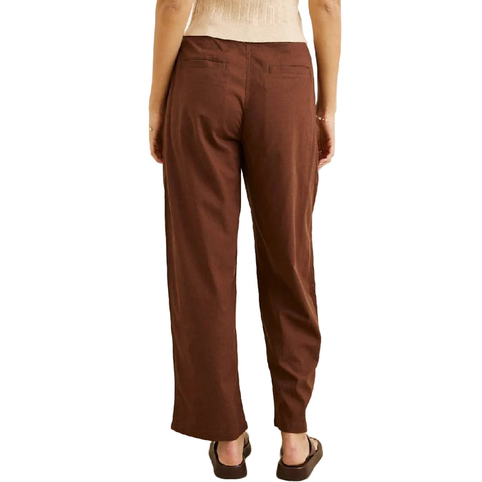 Venice Tailored Chocolate Linen Pant WOMEN - Clothing - Pants & Leggings Rhythm