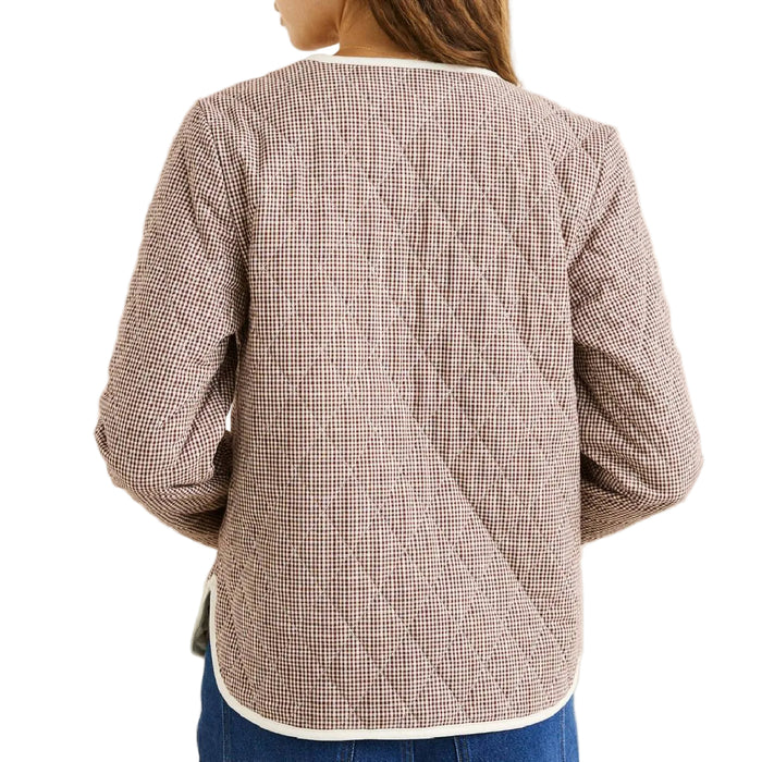 London Check Reversible Chocolate Quilted Jacket