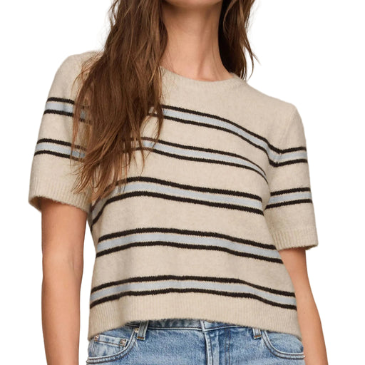 Z Supply Gatewood Stripe Sweater - Light Oatmeal Heather WOMEN - Clothing - Tops - Short Sleeved Z Supply