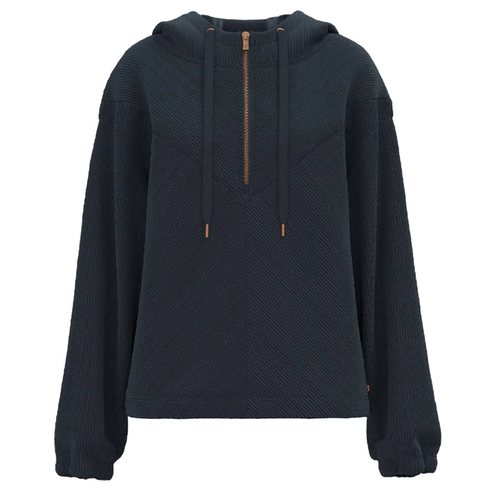 Hooey Women's Cowgirl Corduroy 1/4 Zip Navy Hoodie WOMEN - Clothing - Pullovers & Hoodies Hooey