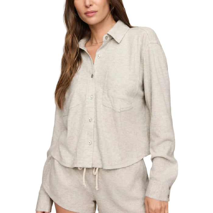 Z Supply Waffle Grey Thermal Top