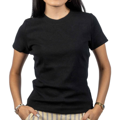 Kut Langley Black Rib Top WOMEN - Clothing - Tops - Short Sleeved Kut from the Kloth