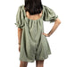 Olive Green Gingham Romper WOMEN - Clothing - Jumpsuits & Rompers Needii