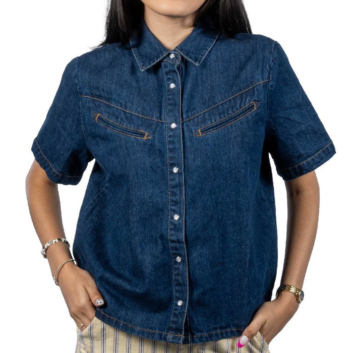 Freeman Ranch Denim Snap Top WOMEN - Clothing - Tops - Short Sleeved RODEO QUINCY