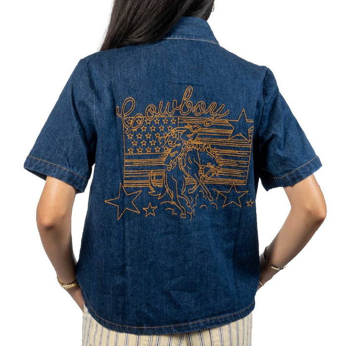 Freeman Ranch Denim Snap Top WOMEN - Clothing - Tops - Short Sleeved RODEO QUINCY