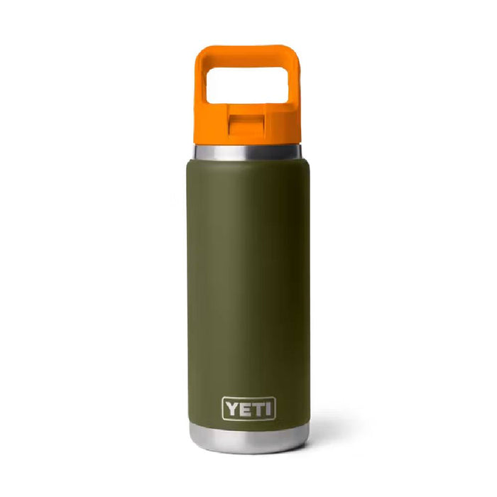 Yeti Rambler 26oz C Straw Bottle - Olive/King Crab Orange