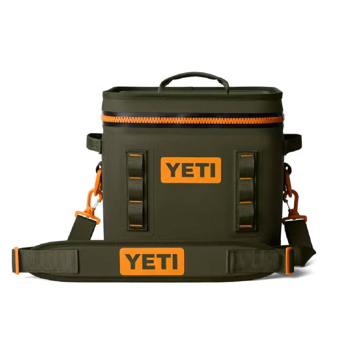 Yeti Hopper Flip 12 Soft Cooler- Olive/King Crab Orange