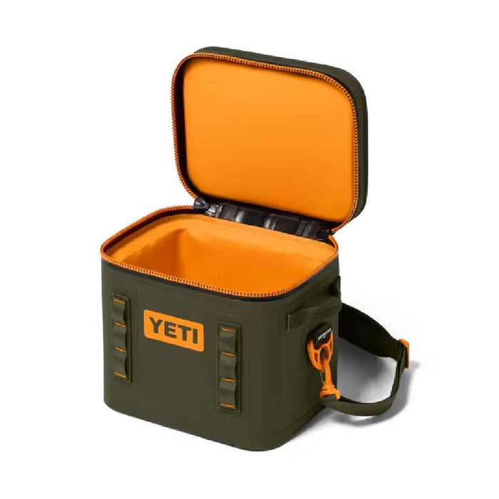 Yeti Hopper Flip 12 Soft Cooler- Olive/King Crab Orange