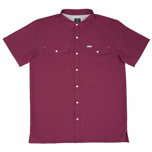 San Jac Boy's Maroon Performance Snap Shirt KIDS - Boys - Clothing - Shirts - Short Sleeve Shirts San Jac Outdoors