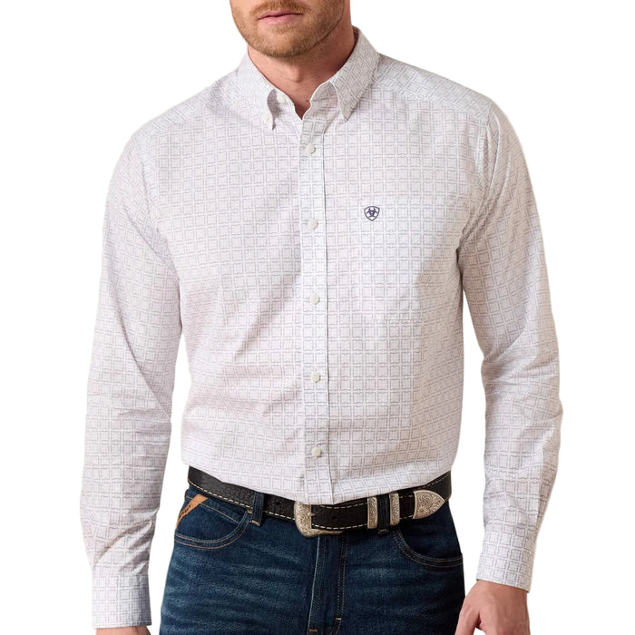 Ariat Men's Pace Classic Fit Geo Print Button Down Shirt