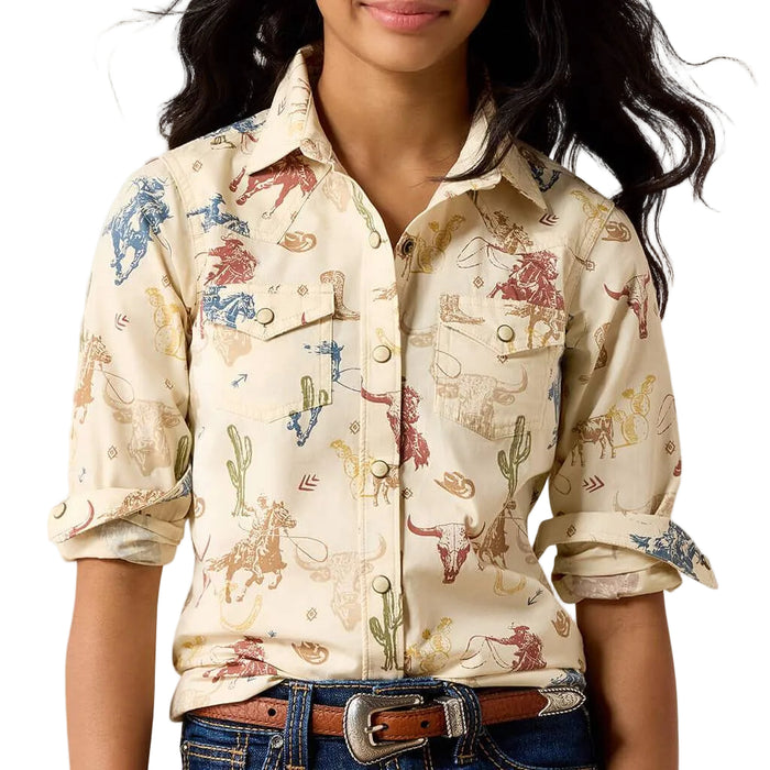 Ariat Girl's Ranch Tale Western Snap Shirt
