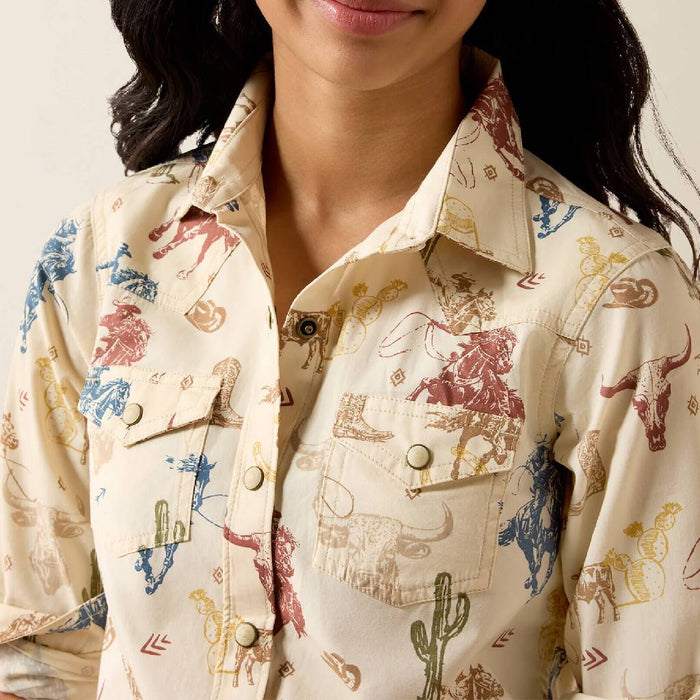 Ariat Girl's Ranch Tale Western Snap Shirt