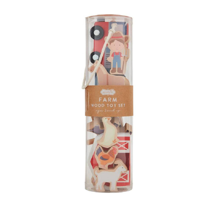 Mud Pie Wood Farm Toy Set