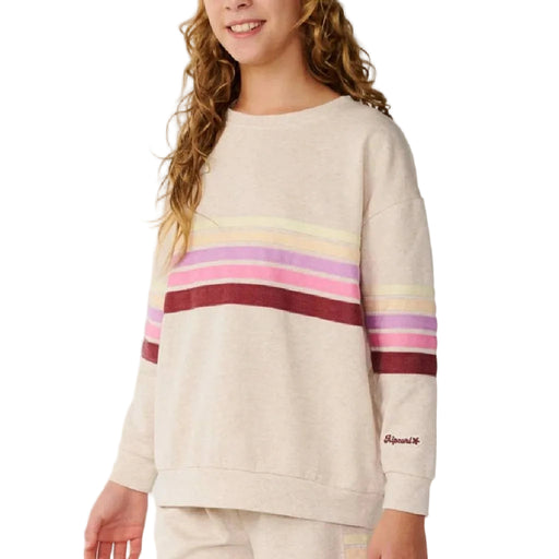 Rip Curl Girl's Surf Revival Oatmeal Marle Crew Pullover KIDS - Girls - Clothing - Sweatshirts & Hoodies Rip Curl