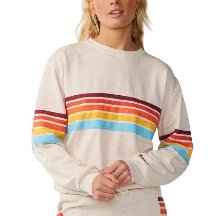 Rip Curl Women's Surf Revival Relaxed Oatmeal Marle Crew Pullover