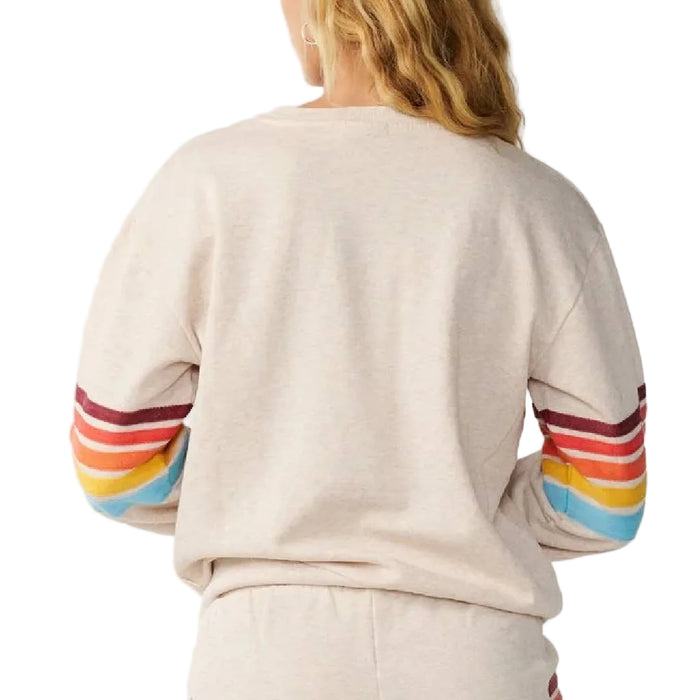 Rip Curl Women's Surf Revival Relaxed Oatmeal Marle Crew Pullover