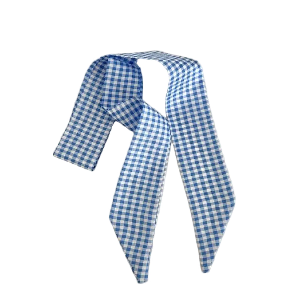 Vintage Style Twilly - Blue Gingham ACCESSORIES - Additional Accessories - Wild Rags & Scarves Josslyn