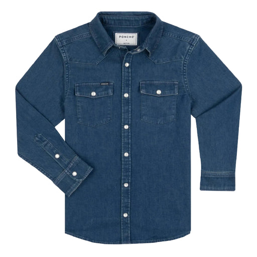Poncho Boy's The Harris Denim Western Shirt KIDS - Boys - Clothing - Shirts - Long Sleeve Shirts Poncho Outdoors