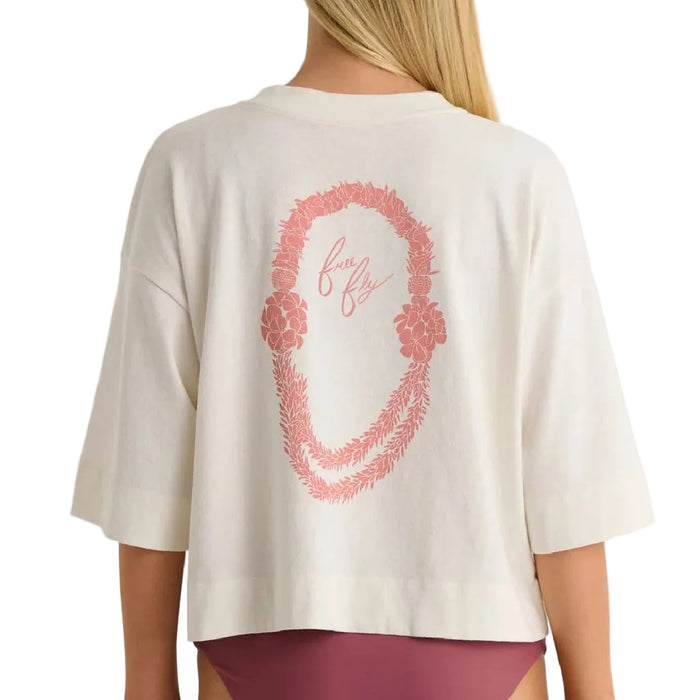 Free Fly Women's Lucky Lei Oversized Cropped Tee