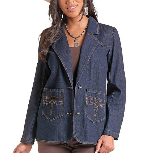 Rock & Roll Denim Women's Denim Boot Stitch Blazer WOMEN - Clothing - Outerwear - Jackets Panhandle