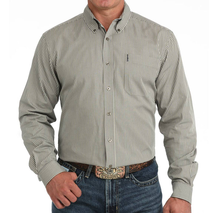 Cinch Men's Modern Fit Stripe Button Down Shirt