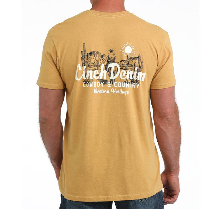 Cinch Men's Western Graphic Gold Tee