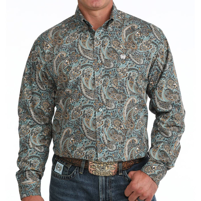 Cinch Men's Paisley Print Button Down Shirt