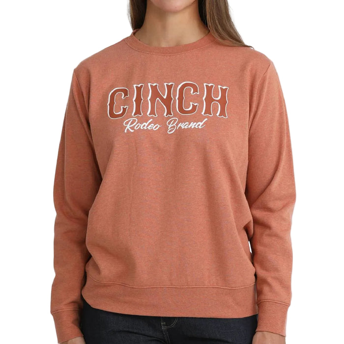 Cinch Women's Orange Logo Sweatshirt