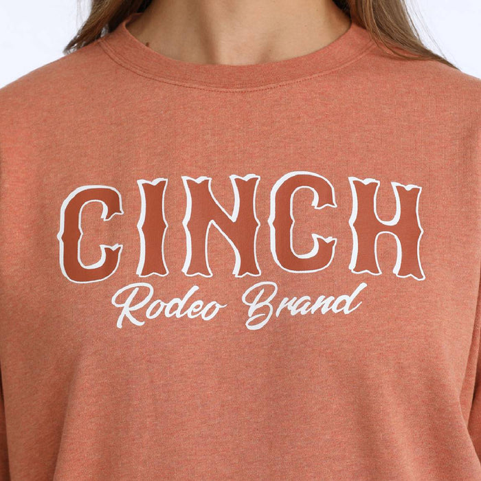 Cinch Women's Orange Logo Sweatshirt