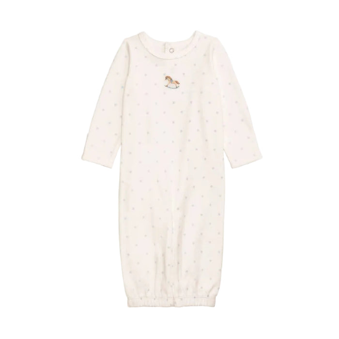 Mud Pie Baby Rocking Horse Polka Dot Gown