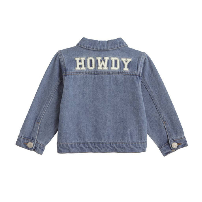 Mud Pie Toddler Girl's Denim Western Patch Jacket