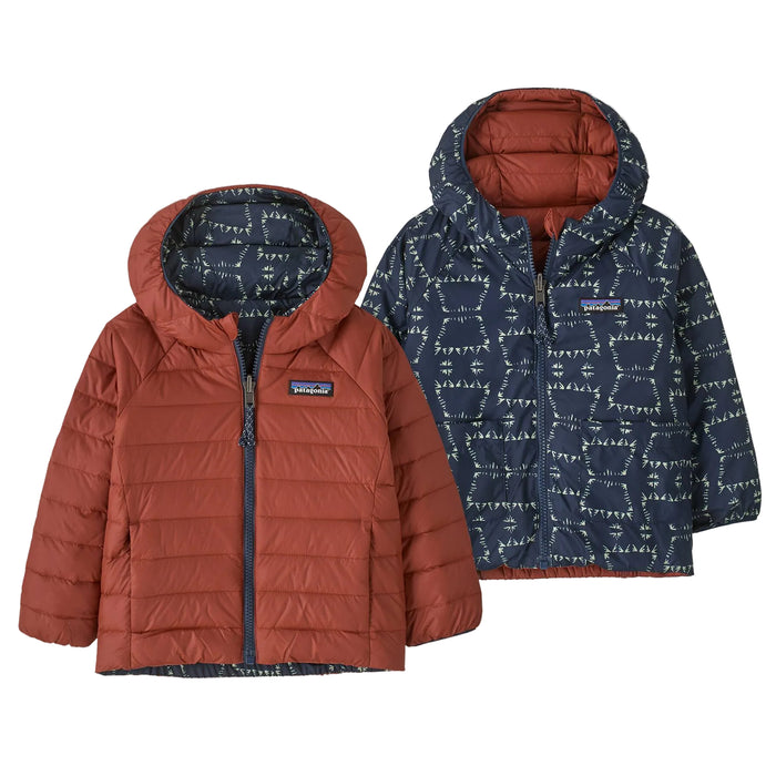 Patagonia Toddler Boy's Reversible Down Sweater Hoodie - Snowshoe Hare: New Navy KIDS - Boys - Clothing - Outerwear - Jackets Patagonia