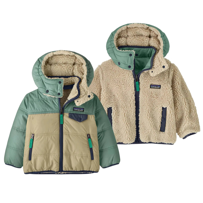Patagonia Baby Boy's Reversible Tribbles Hoodie - Weathered Stone