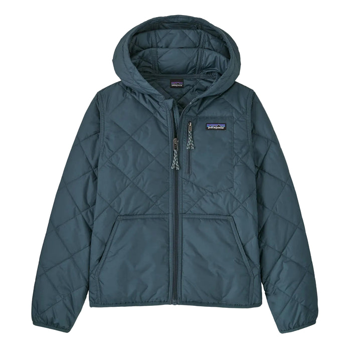 Patagonia Boy's Diamond Quilted Hoodie - Summit Blue
