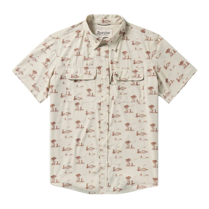 Duck Camp Snap Cast And Blast Perforated Shirt - Opening Day Sand Dollar