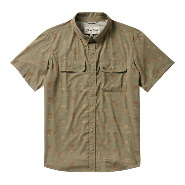 Duck Camp Snap Cast And Blast Perforated Shirt - Open Day Sagebrush