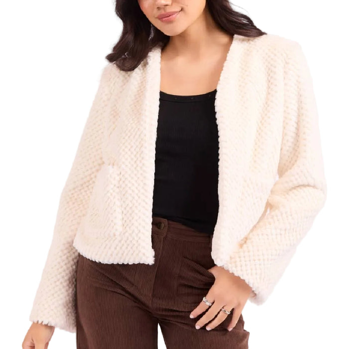 Sadie & Sage So So Soft Ivory Faux Fur Jacket