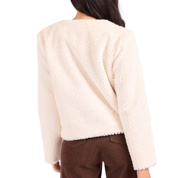 Sadie & Sage So So Soft Ivory Faux Fur Jacket