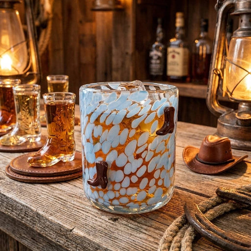 Cowboy Boot Glass Tumbler HOME & GIFTS - Tabletop + Kitchen - Drinkware + Glassware The Soi Company