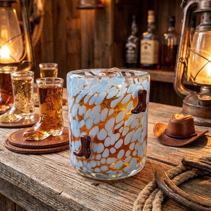 Cowboy Boot Glass Tumbler