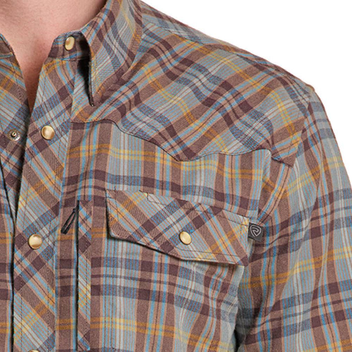 Rock & Roll Denim Men's Flannel Tek Snap Western Shirt