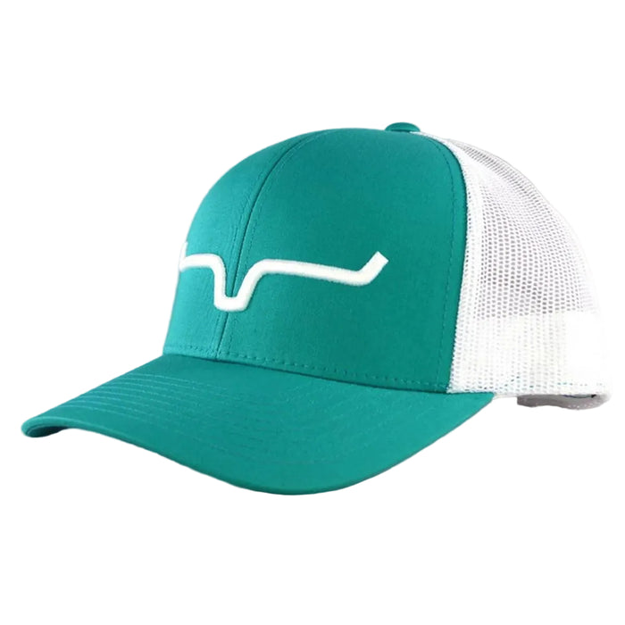 Kimes Ranch Weekly Trucker Cap - Teal/White