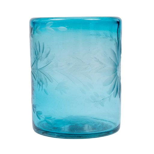 Crystal Old Fashion Glass - Aqua HOME & GIFTS - Tabletop + Kitchen - Drinkware + Glassware Rose Ann Hall Designs